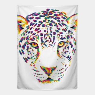 Rainbow Snow Leopard Tapestry