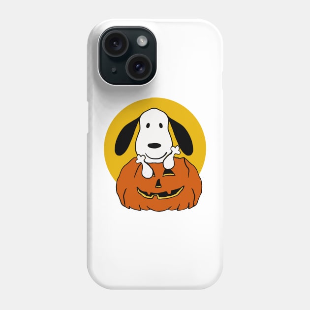 Puppy On Pumpkin Phone Case by Joker & Angel