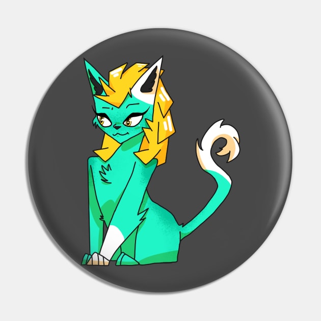 Elegant Cat Pin by Caloxya