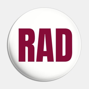 RAD maroon Pin