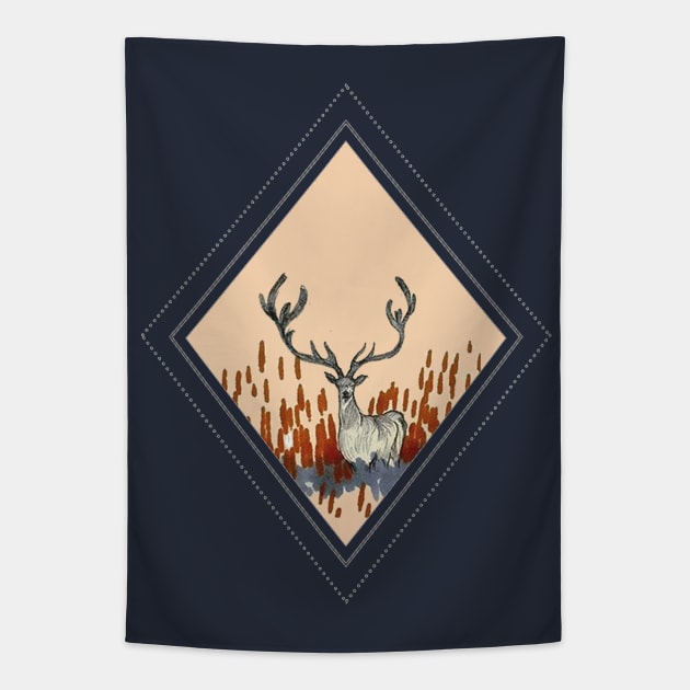 Deer Way Tapestry by barytat