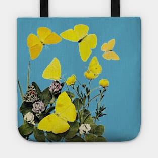 Yellow Butterflies & Flowers Tote