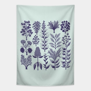 Botanical Silhouette Collection Tapestry