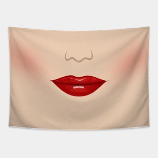 Lucious Red Lips and Blush Tapestry