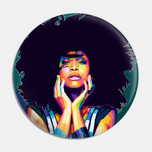 Erykah Badu Wpap Art Pin