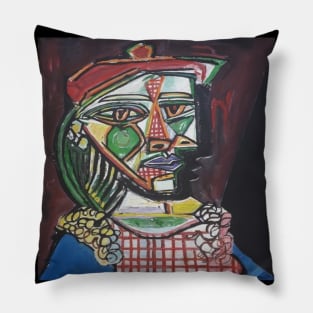 The Woman in the Red Beret Face Mask, Mug Pillow