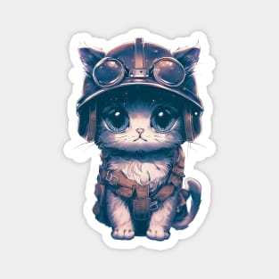 Funny soldier cat Magnet