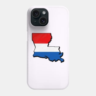 Red, White, and Blue Louisiana Outline Phone Case