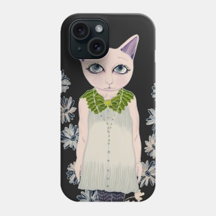 V Cat Girl Phone Case