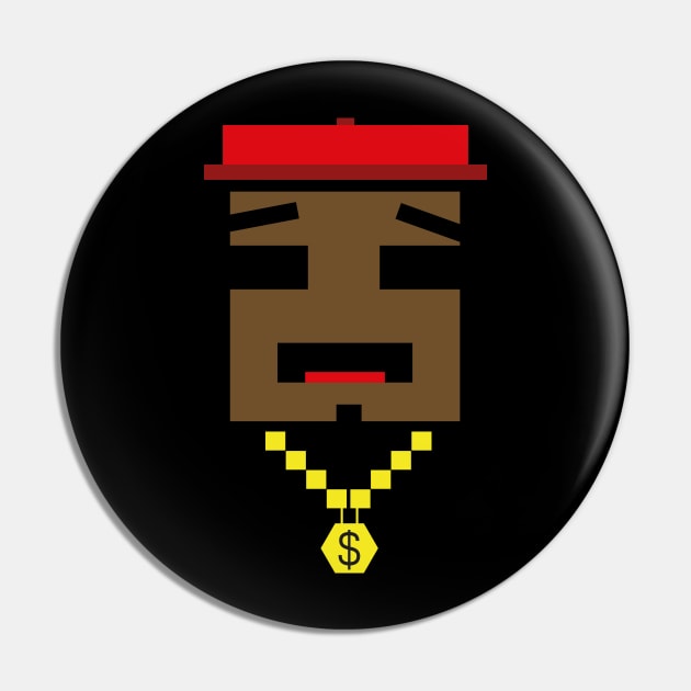 Retro Gangster Rapper Pin by FerMinem