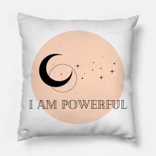 Affirmation Collection - I Am Powerful (Orange) Pillow