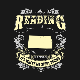 Reading Kansas It Is Where My Story Begins 70s T-Shirt