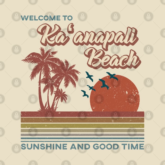 Ka'anapali Beach - Ka'anapali Beach Retro Sunset by Mondolikaview