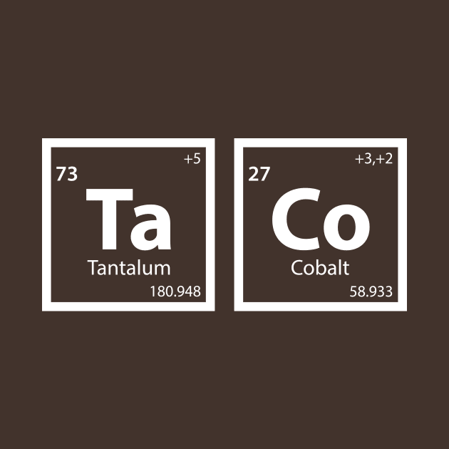 Taco (Ta-Co) Periodic Table by n23tees