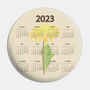 2023 PRINTABLE CALENDAR, 2023 Monthly Planner, floral monthly Calendar, Pin