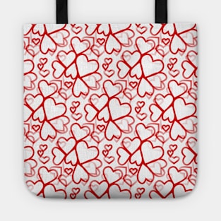 BE My Valentine Heart Pattern Tote