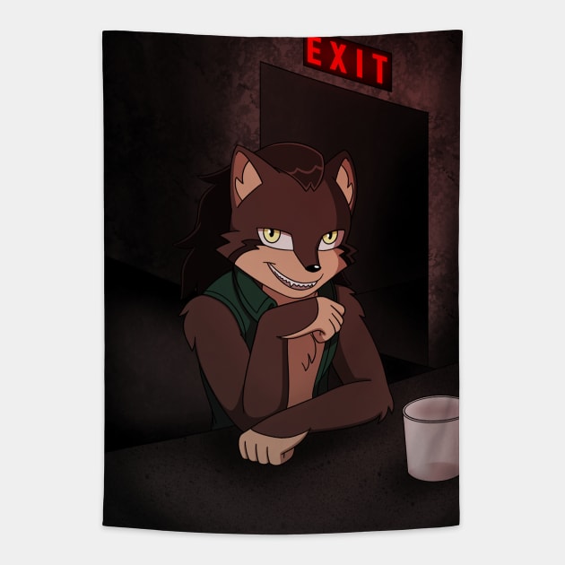 Randor Sharp Smile Tapestry by Firestorm Fox