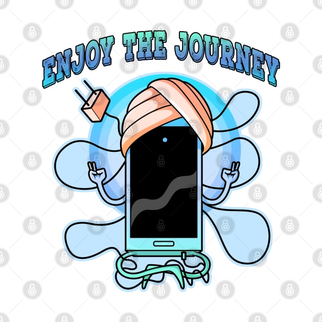 Enjoy The Journey Yoga Phone by Shawnsonart