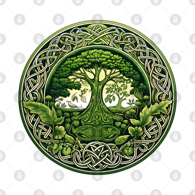 Ireland - Emblem with world tree and nature - Celtic by Modern Medieval Design