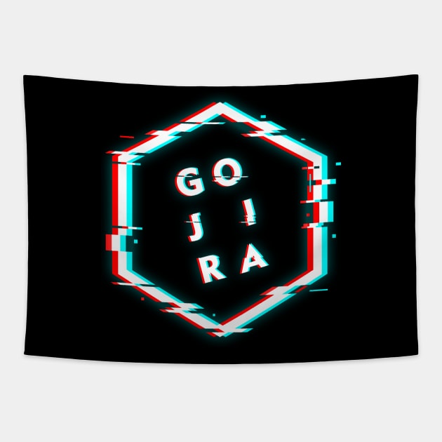 GOJIRA POLYGON GLITCH Tapestry by BELLASOUND