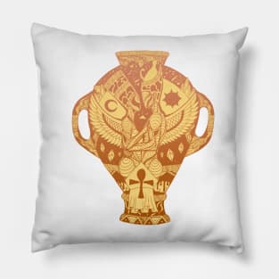 Terracotta Divine Lovers Amphora Pillow
