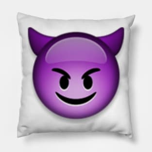 smiling face with horns Pillow