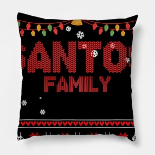 Santos Family Christmas, Name Xmas , Merry Christmas, Name , Birthday, Middle name Pillow