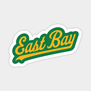 East Bay California Baseball Script T-Shirt: Show Your Love for the Game with Bold Local Flair! Magnet