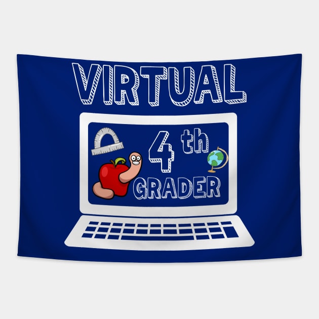 Virtual Fourth Grader Virtual School Tapestry by ArtsyTshirts