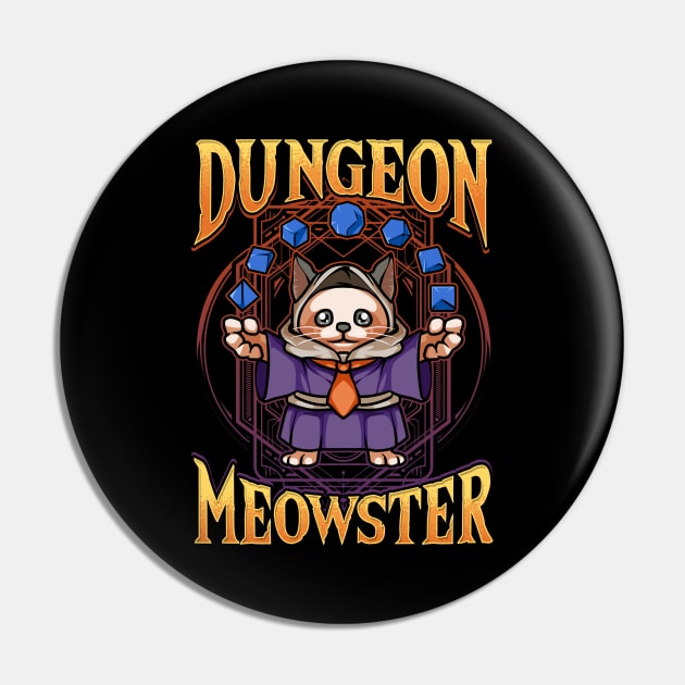 Dungeon Meowster Tabletop Gamer Pin by theperfectpresents