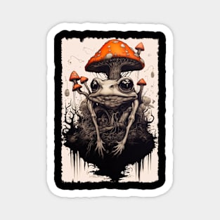 Frog and mushrooms Magnet