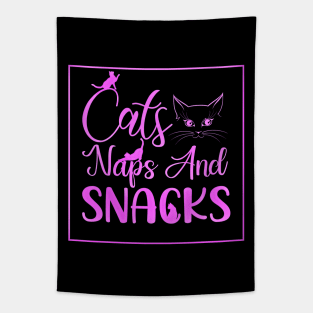 Cats, Naps And Snacks Tapestry