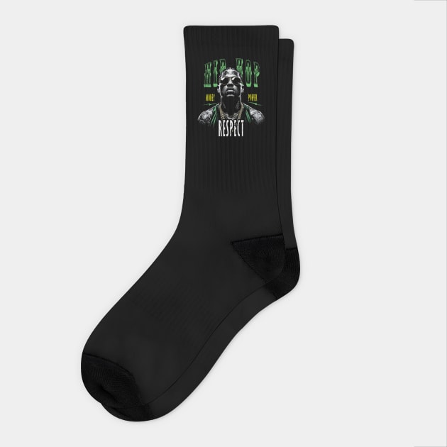 Hip Hop Money Power Respect Socks by Mara Bun