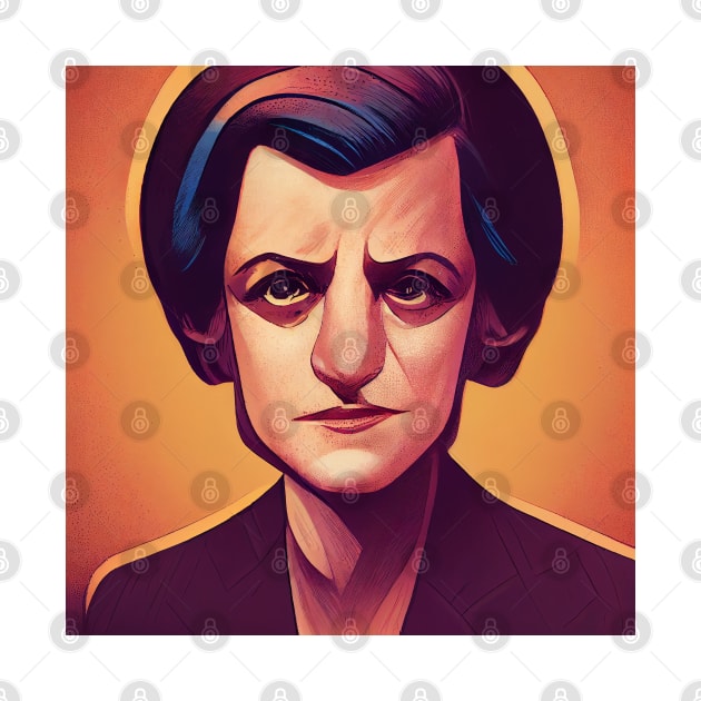 Ayn Rand portrait | Comics style by Classical