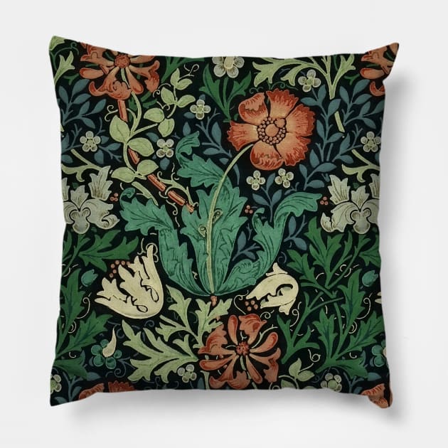 William Morris Compton Pillow by fineartgallery