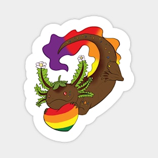 LGBTQIA+ Strawberry Axolotl Magnet