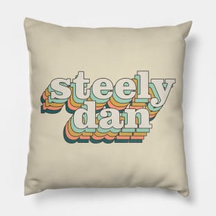 steely dan color vintage Pillow