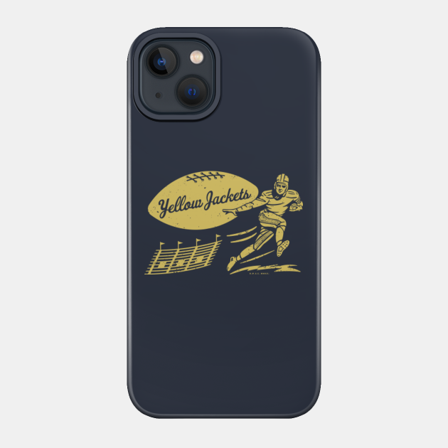 Vintage College Football - Georgia Tech Yellow Jackets (Gold Yellow Jackets Wordmark) - Georgia Tech - Phone Case