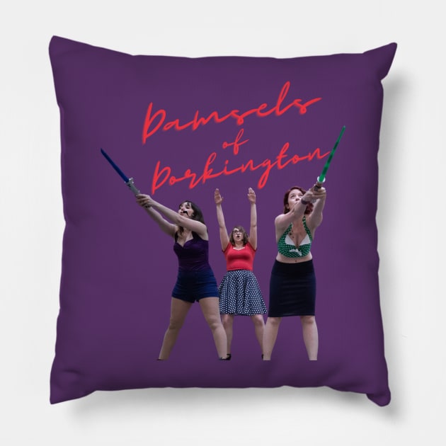 Damsels with Sabers Pillow by Damsels of Dorkington