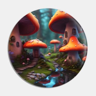 Mushroom Houses Pin