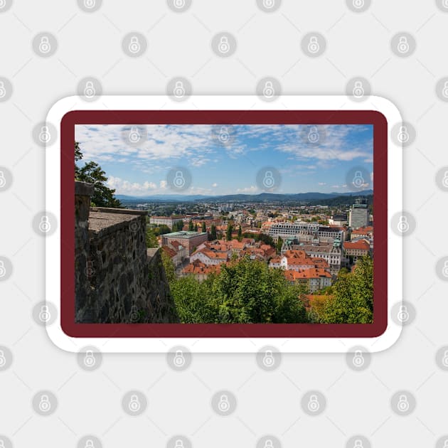 View from Ljubljana Castle, Slovenia Magnet by jojobob