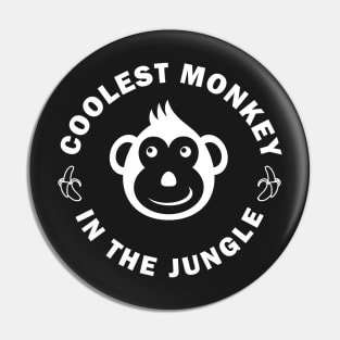 Coolest Monkey in The Jungle - Monkey face Pin