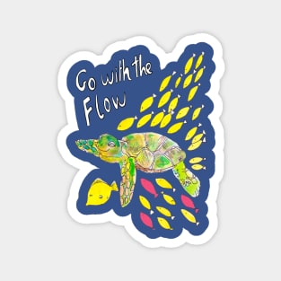 Go with the Flow Turtle Magnet