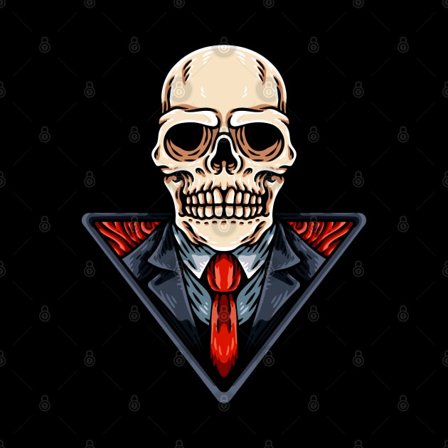 Skull In Business Suit by andhiika