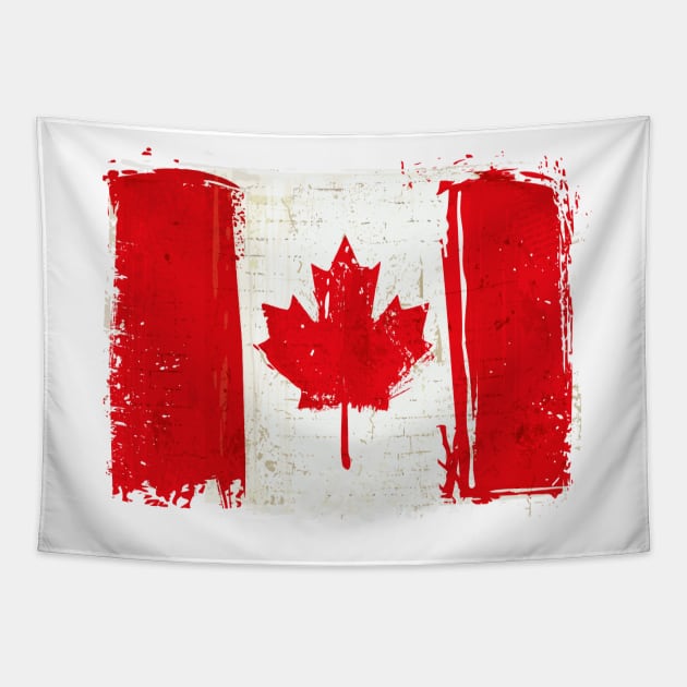 Vintage Flag of Canada Tapestry by Islanr