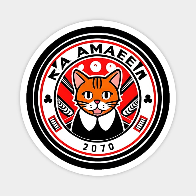 Cute Japanese Cat ramen Magnet by dex1one