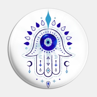 Hamsa Evil Eye Hand Pin