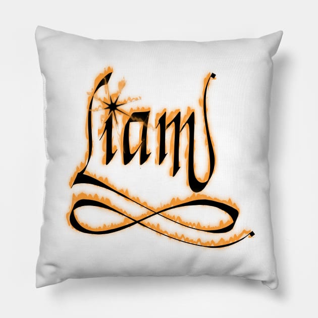 Liam - male name Pillow by AhMath