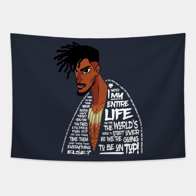 Killmonger's Words Tapestry by Jones Factory