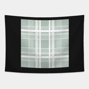 Sage green plaid pattern Tapestry